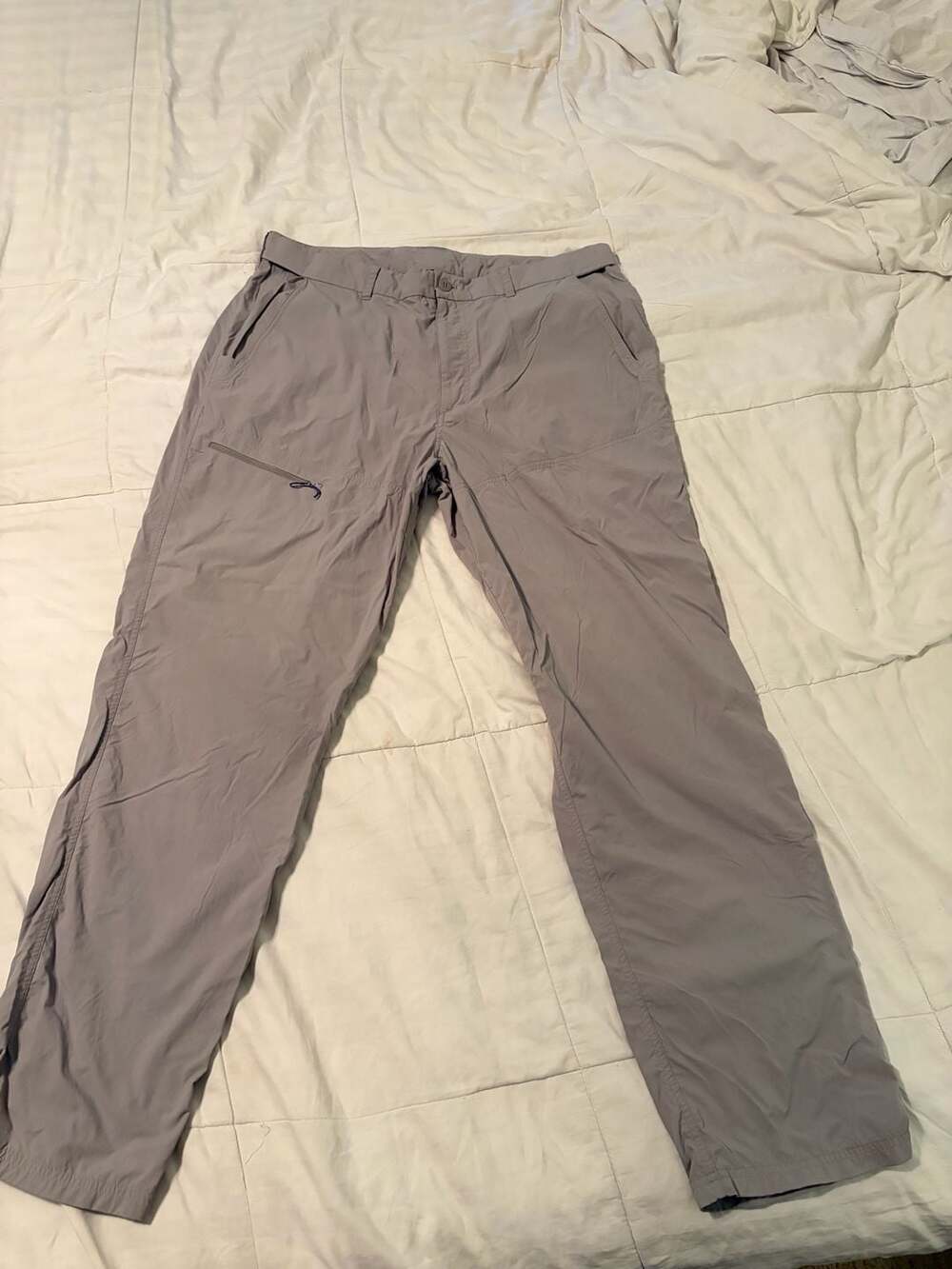 Patagonia Men’s XL Lightweight Hiking Travel Pants Gray Quick Dry Outdoor Trail